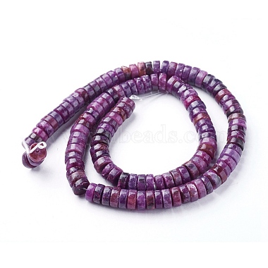 Натуральный лепидолит / пурпурный слюдяный камень бисер пряди(G-F626-01-A)-2