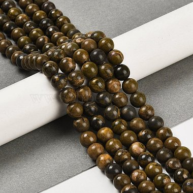 brins de perles de jaspe bourdon naturel(G-G053-A01-01)-2