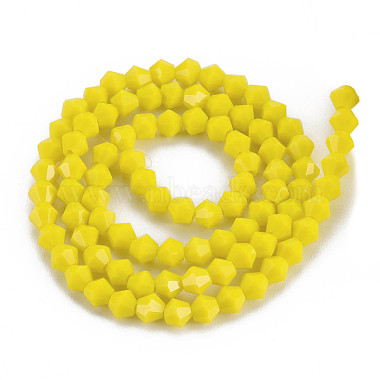 Opaque Solid Color Glass Beads Strands(GLAA-Q080-4mm-B10)-2