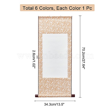 Nbeads 6Pcs 6 Style Polyester Vertical Painted Scroll(AJEW-NB0002-91)-2