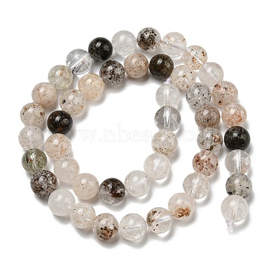 Natural Lodolite Quartz Beads Strands(G-R494-A09-03)-2
