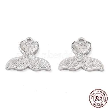 Real Platinum Plated Fish Sterling Silver Pendants