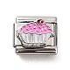 Cupcake 304 Stainless Steel Enamel Coffee Connector Charms(STAS-L023-005H)-1