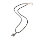Rack Plating Alloy Hand Pendant Necklaces Sets(NJEW-B081-12)-4