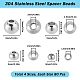 320Pcs 4 Styles 304 Stainless Steel Spacer Beads(STAS-SC0006-88)-2