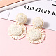 Bohemian Style Raffia Dangle Stud Earrings(FS-WGA49F5-07)-1
