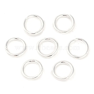 Brass Jump Rings, Open Jump Rings, 925 Sterling Silver Plated, 6x0.9mm, Inner Diameter: 4mm, about: 1400pcs/100g(KK-N254-45C-S)