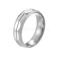 Stainless Steel Rotating Rings, Jewely for Unisex, Stainless Steel Color, 6mm,US Size 8(18.1mm)(PW-WG8EB68-02)