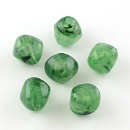 Bicone Imitation Gemstone Acrylic Beads, Medium Sea Green, 18x19x17mm, Hole: 2mm, about 170pcs/500g(OACR-R024-11)
