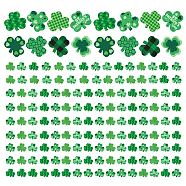 PVC Wall Stickers, Wall Decoration, for Saint Patrick's Day, Clover Pattern, 390x900mm, 2 Style, 1pc/style, 2pcs/set(DIY-WH0228-563)
