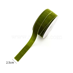 Single Face Velvet Ribbon, Ribbon for Bowknot, Flower, Gift Decoration, Dark Sea Green, 1 inch(25mm), about 10.94 Yards(10m)/Roll(PW-WGEB54B-16)