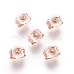 JK Findings, Rose Gold Filled Ear Nuts, Earring Backs, 1/20 Rose Gold Filled, 5x5.8mm, Hole: 0.7mm(KK-I640-07RG-5.8mm)