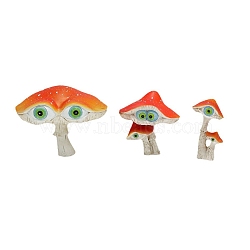 Resin Decoration, Mushroom Angel for Home Decoration, Mixed Color, 74x68x105mm(PW-WGC06EE-01)