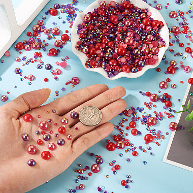 Half Round ABS Plastic Cabochons(FIND-TAC0038-08E)-6