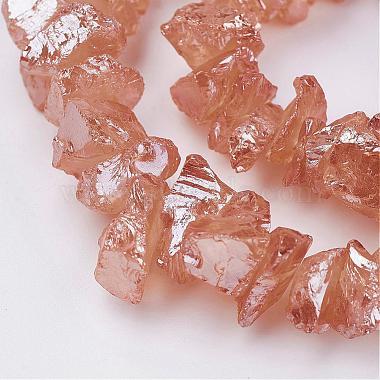 Chapelets de perle de cristal en quartz naturel électroplaqué(G-F336-06)-3