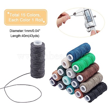 15 Rolls 15 Colors Sewing Threads(YC-WH0010-02)-5