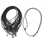 Waxed Polyester Cord Necklaces, Black, 14.17~28.74 inch(36~73cm)(NJEW-TAC0022-05)