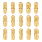 Brass Screw Clasps, Column, Golden, 10x4mm, 100pcs/box(KK-FH0001-07G)