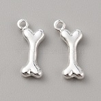 Alloy Pendants, Bone Charm, Silver, 16.5x7.5x3mm, Hole: 1.5mm(FIND-TAC0001-78S)