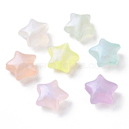 Luminous Acrylic Beads, Glitter Beads, Glow in the Dark, Star, Mixed Color, 14x15x8mm, Hole: 2mm, about 580pcs/500g(OACR-E010-23)