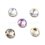 K9 Glass Rhinestone Cabochons, Flat Back & Back Plated, Faceted, Flat Round, Mixed Color, 4.8x2mm(RGLA-F074-B)