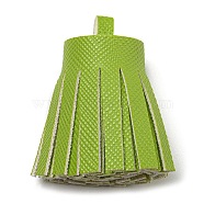 Imitation Leather Tassel Pendant Decorations, Yellow Green, 36x20~25mm, Hole: 6x5.4mm(FIND-L013-A09)