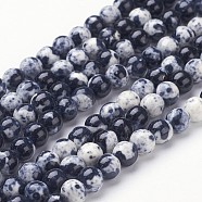 Synthetic Ocean White Jade Bead Strands, Dyed, Round, Marine Blue, 8mm, Hole: 1mm, about 48pcs/strand, 15.7 inch(400mm)(G-J350-8mm-05)