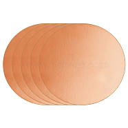 Brass Sheet, Brass Disc, Flat Round, Rose Gold, 60x0.5mm, 5pcs/bag(DIY-OC0010-48A-RG)