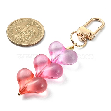 porte-clés pendentif coeur en acrylique transparent(KEYC-TA00014)-3