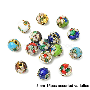 15Pcs Handmade Cloisonne Beads(CLB-YW0001-01A)-1