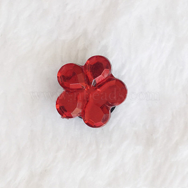 Red Acrylic Shoe Buckle Clips