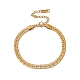 316 Stainless Steel Flat Link Chain Bracelet for Women(BJEW-G655-09G)-1