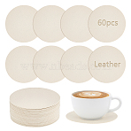 PU Leather Cup Mats, Flat Round, Wheat, 100x1.5mm(AJEW-WH0752-190)