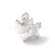 Fine Silver Unicorn Charms, with 925 Stamp, Silver, 11.5x12.5x6mm, Hole: 3.5mm(STER-R012-10S)