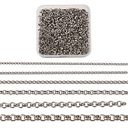 Steel Rolo Chain for Necklace, with Lobster Claw Clasps, Stainless Steel Color, 6x2mm, 19.9 inch(50.5cm), 6strands/box(MAK-TA0001-02P)