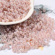 Glass Seed Beads, Ceylon, Round Hole, Round, Misty Rose, 4x3mm, Hole: 1.2mm, 7650pcs/pound(SEED-H002-H-1310)