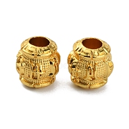 Alloy Six-character Mantra Beads, Rondelle, Golden, 11x10.5~11mm, Hole: 4.5mm(FIND-WH0049-88)