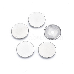 Iron Snap Button Findings, with Plastic, Snap Caps, Garment Buttons, Flat Round, Nickel Free & Lead Free, Platinum, 30x6.5mm, about 6pcs/set(BUTT-T012-01E-P-FF)