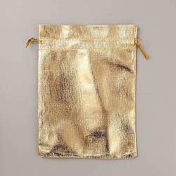 Rectangle Cloth Pouches, Drawstring Bas for Jewelry Making, Goldenrod, 19~20x14~15x0.1cm(ABAG-WH0035-035A)