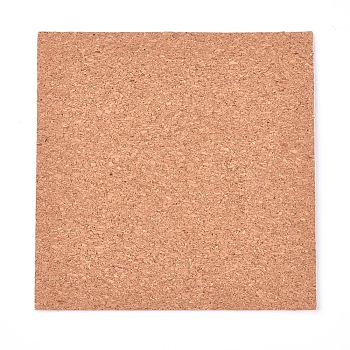 Self-Adhesive Cork Sheet, Square, for DIY Coasters, Cork Board Squares, Cork Tiles, Cork Mat, Mini Wall Cork Board, Sandy Brown, 10x10.05x0.2cm