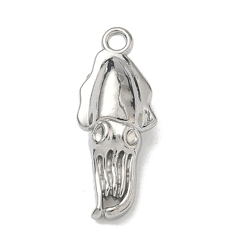 Ocean Theme 304 Stainless Steel Pendants, Stainless Steel Color, Jellyfish, 24x10x6mm, Hole: 1.8mm