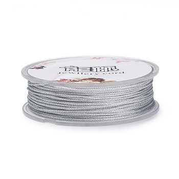 Polyester Metallic Thread, Silver, 1mm, about 32.8 yards(30m)/roll