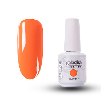 15ml Special Nail Gel, for Nail Art Stamping Print, Varnish Manicure Starter Kit, Dark Orange, Bottle: 34x80mm