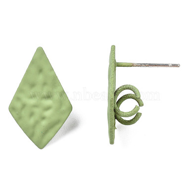 Spray Painted Iron Stud Earring Findings(IFIN-N008-013A)-3