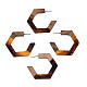 Hexagon Half Hoop Earrings for Women(EJEW-N017-006B)-1