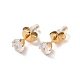Clear Cubic Zirconia Butterfly Pendant Necklace & Diamond Stud Earrings(SJEW-M099-05G)-5