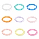 9Pcs 9 Color Candy Color Acrylic Curved Tube Chunky Stretch Bracelets Set for Women(BJEW-JB08134)-1