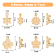 SUPERFINDINGS 40Pcs 4 Style Rack Plating Brass Charms(KK-FH0005-57)-2