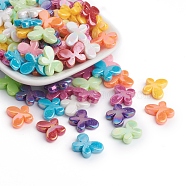 AB Color Plated Acrylic Beads, Butterfly, Mixed Color, 13x17.5x4.5mm, Hole: 1.5mm, about 820pcs/500g(PACR-R197-M)