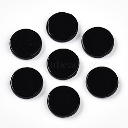 Natural Obsidian Cabochons, Flat Round, 15x3mm(G-T141-33B)